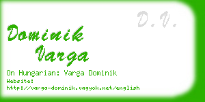 dominik varga business card